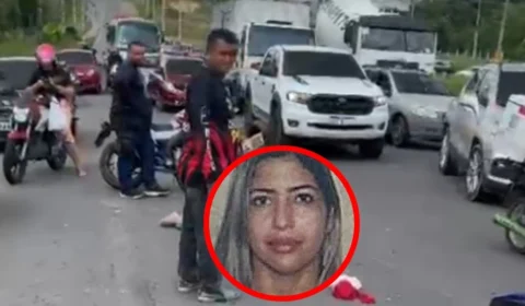 Mulher morre em acidente entre moto e caminhão em avenida de Manaus