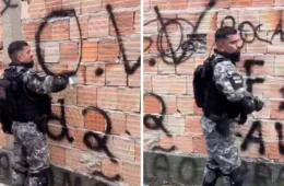 VÍDEO: Rocam estoura ‘boca de fumo’ em Manaus e apaga símbolo de facção