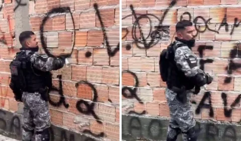 VÍDEO: Rocam estoura ‘boca de fumo’ em Manaus e apaga símbolo de facção