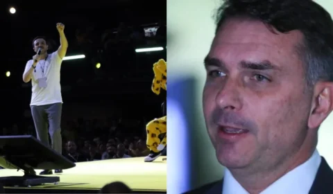 Líder do MBL promete ‘acabar com a raça’ de Flávio Bolsonaro em discurso sobre 2026