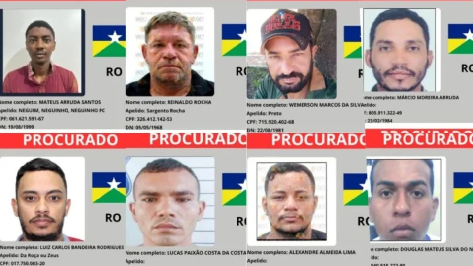 Oito criminosos de Rondônia entram na lista dos mais procurados do país
