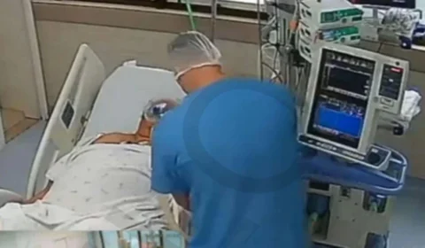 Imagens mostram técnicos aplicando substância letal em pacientes de UTI no DF
