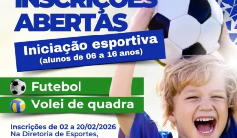 Prefeitura de Ariquemes abre inscrições para escolinha de iniciação esportiva