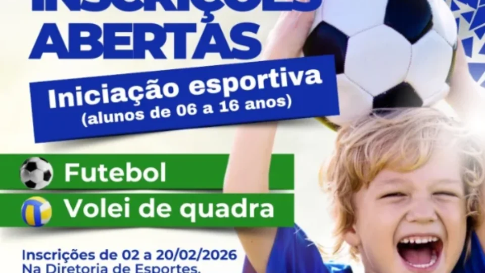 Prefeitura de Ariquemes abre inscrições para escolinha de iniciação esportiva