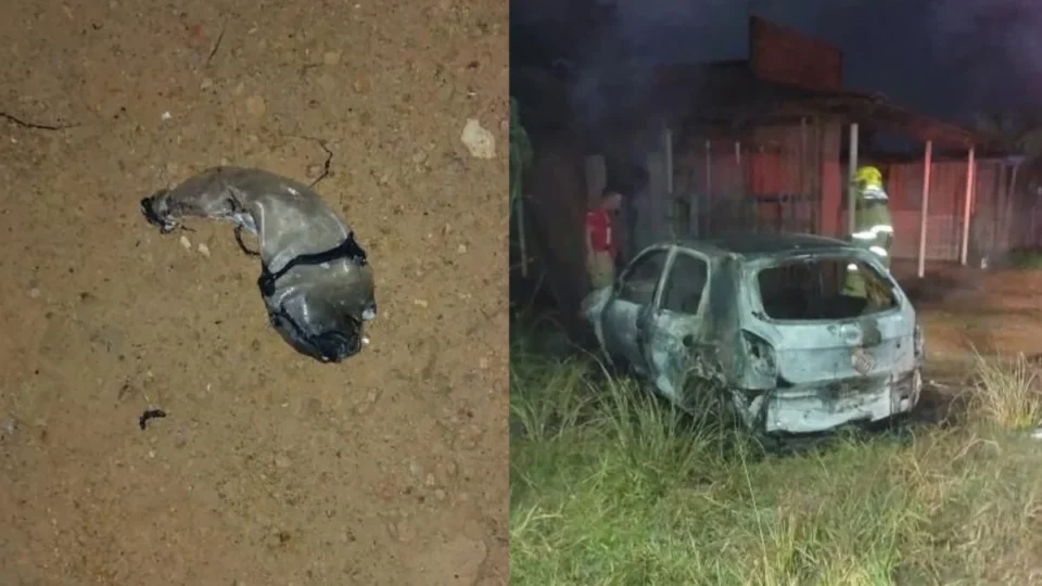 Carro é incendiado após ataque com coquetel molotov na zona Leste de Porto Velho