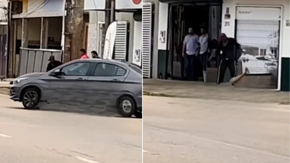 Vídeo mostra homem agredindo mulher na Avenida Amazonas, em Porto Velho