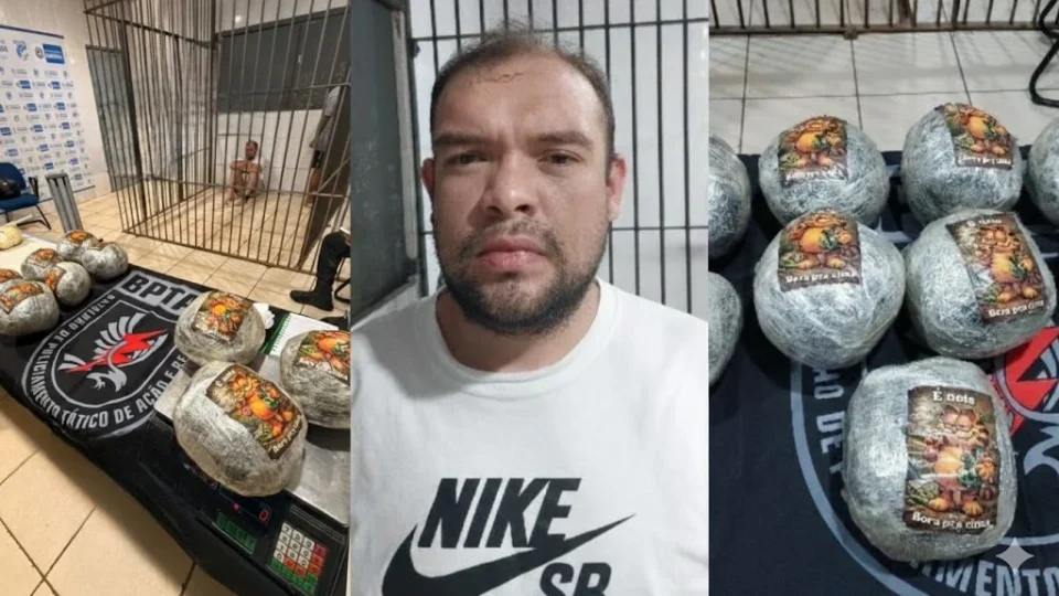 Apenado é preso com cerca de 9 kg de drogas após perseguição em Porto Velho