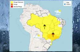 Maioria dos estados do Brasil recebem alerta para chuvas intensas nesta segunda-feira (9)