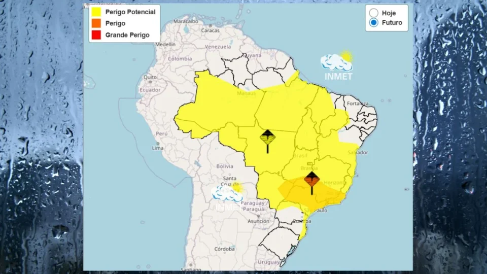 Maioria dos estados do Brasil recebem alerta para chuvas intensas nesta segunda-feira (9)