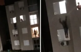 VÍDEO: sem dinheiro para pagar ‘programa’, homem se joga da janela do 3º andar