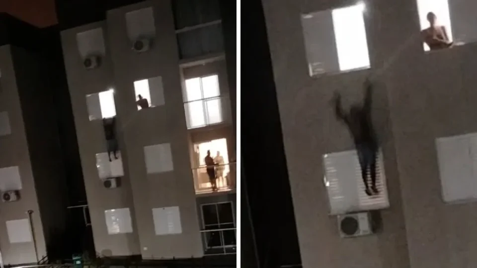 VÍDEO: sem dinheiro para pagar ‘programa’, homem se joga da janela do 3º andar