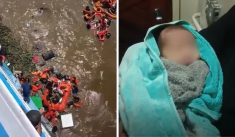 VEJA VÍDEO: Bebê prematuro se salva de naufrágio após ser colocado em cooler em Manaus