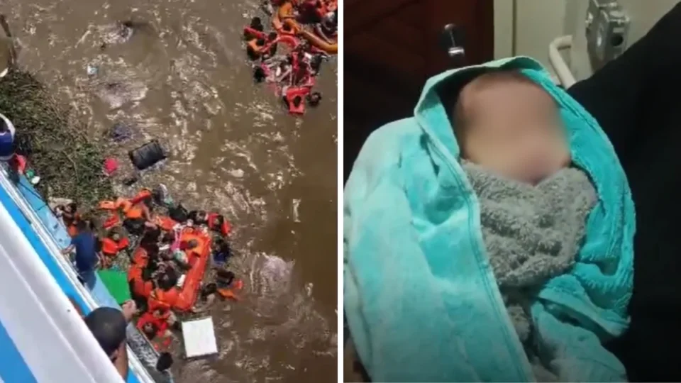 VEJA VÍDEO: Bebê prematuro se salva de naufrágio após ser colocado em cooler em Manaus