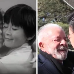 Presidente da Coreia do Sul divulga vídeo com IA abraçando Lula na infância e chama brasileiro de “irmão”