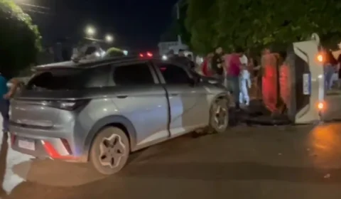 Capotamento deixa dois motoristas de aplicativo feridos em Porto Velho
