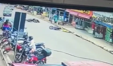Motociclista sofre fratura exposta em colisão entre motos em Porto Velho