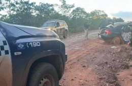 Homem capota carro na BR-174 após furtar veículo em posto de combustíveis