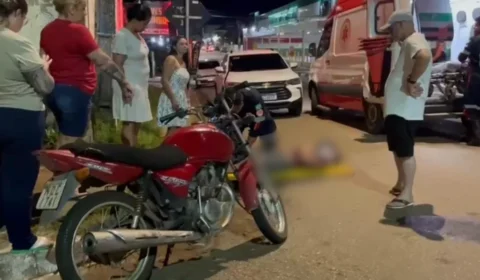 Motociclista fica ferido após motorista sair de condomínio e atingir veículo em Porto Velho
