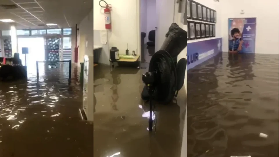 Temporal invade Câmara Municipal de Guarulhos e causa danos no prédio