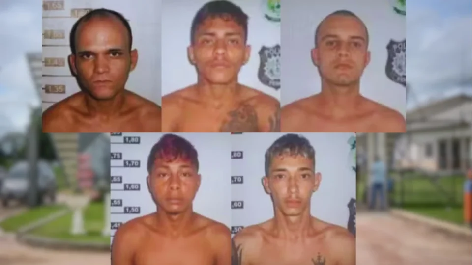 Cinco detentos que fugiram de presídio no Acre seguem foragidos após uma semana