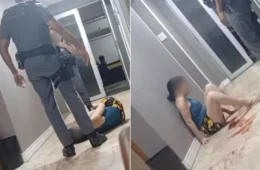 PM é flagrado agredindo mulher em prédio no litoral de SP; caso é investigado