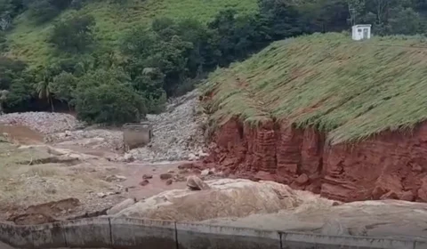 Chuvas elevam risco na Barragem das Lajes e cidade de MG entra em situação de emergência