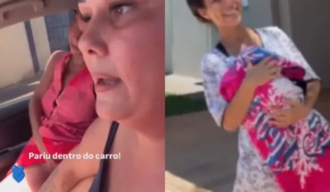 VÍDEO: Mulher corre para levar amiga ao hospital, mas bebê nasce dentro de carro