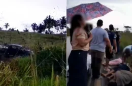 Capotamento de caminhonete deixa mulher e criança mortas na BR-364 em Rondônia