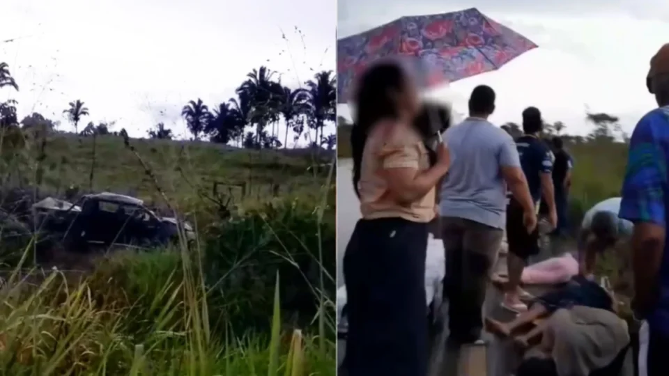 Capotamento de caminhonete deixa mulher e criança mortas na BR-364 em Rondônia