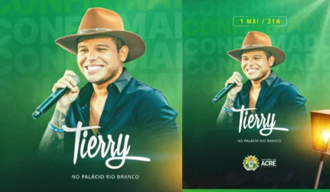 Festa do Trabalhador no Acre terá Tierry como atração principal em Rio Branco