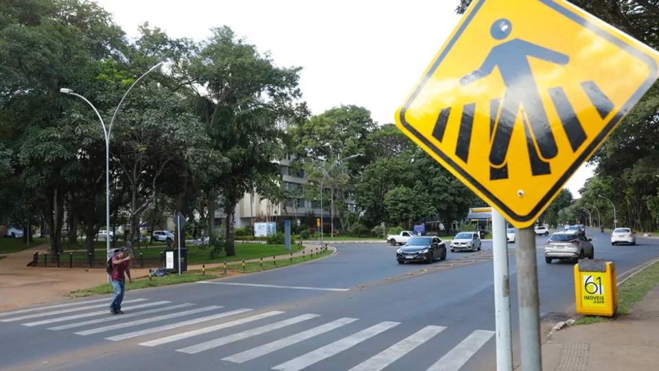 Faixa de pedestre de Brasília faz 29 anos com queda de 70% nas mortes