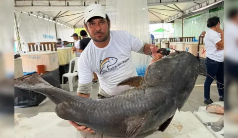 Jundiá de 45 quilos vence concurso e é destaque em Feira do Peixe no Acre