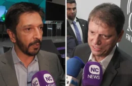 Ricardo Nunes critica juros e Tarcísio destaca integração no Congresso de Municípios