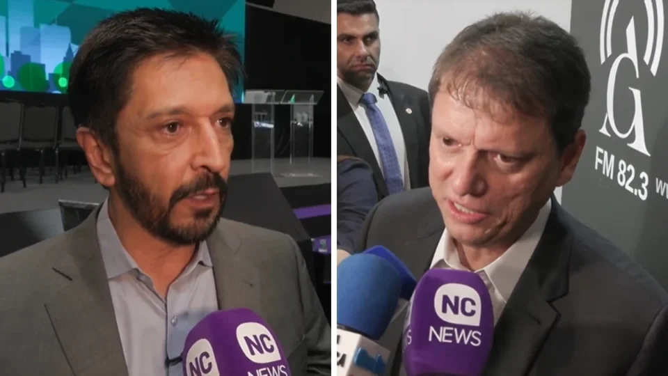 Ricardo Nunes critica juros e Tarcísio destaca integração no Congresso de Municípios