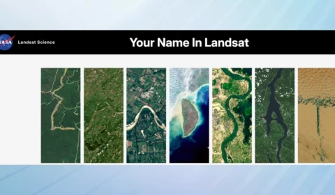Nasa libera ferramenta que permite escrever nomes usando imagens reais da Terra vista do espaço