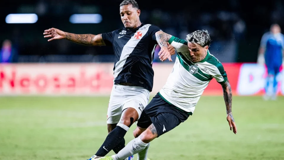 Vasco cede empate ao Coritiba nos acréscimos e perde chance de subir na tabela