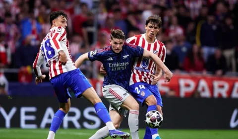 Atlético de Madrid e Arsenal empatam na ida da semifinal