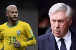 “Furacão Neymar” vira primeiro grande teste de Ancelotti na Seleção antes da Copa