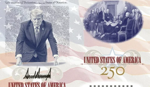 Trump anuncia passaporte comemorativo com sua própria imagem para os 250 anos da independência dos EUA