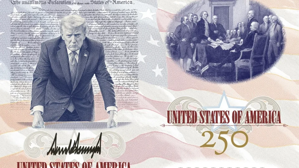 Trump anuncia passaporte comemorativo com sua própria imagem para os 250 anos da independência dos EUA