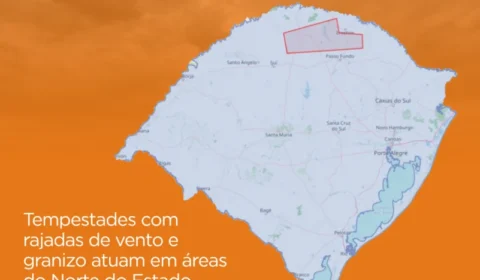 RS emite alerta de tempestades neste domingo