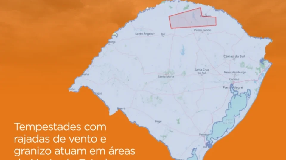 RS emite alerta de tempestades neste domingo
