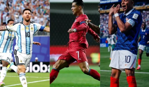Messi e Mbappé dominam os holofotes, e Cristiano Ronaldo acaba ficando em segundo plano