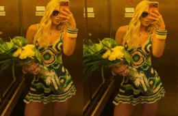 Virginia Fonseca recebe buquê de flores após jogo da Seleção e comentário de Vini Jr. movimenta redes sociais
