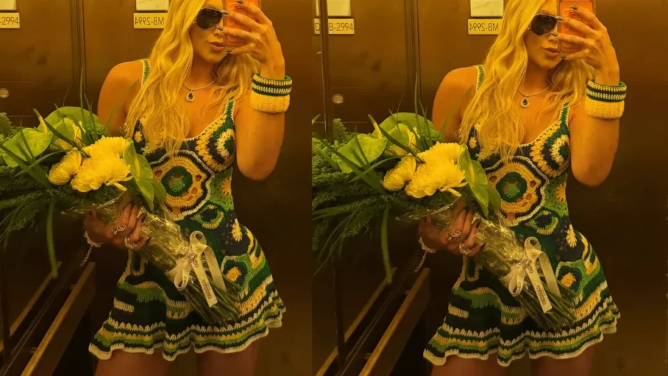 Virginia Fonseca recebe buquê de flores após jogo da Seleção e comentário de Vini Jr. movimenta redes sociais