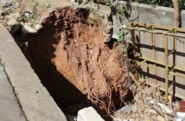 Cratera na Avenida Alda preocupa moradores na divisa de Diadema com São Paulo