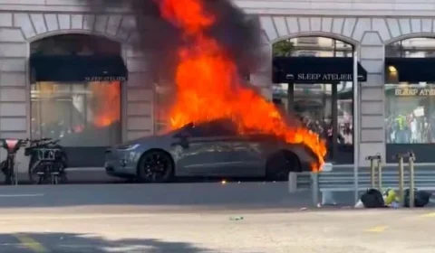 Protesto contra cúpula do G7 termina em confronto, carro incendiado e tensão nas ruas de Genebra