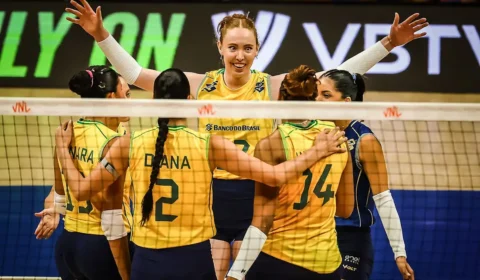 Brasil mantém invencibilidade e liderança na Liga das Nações de Vôlei
