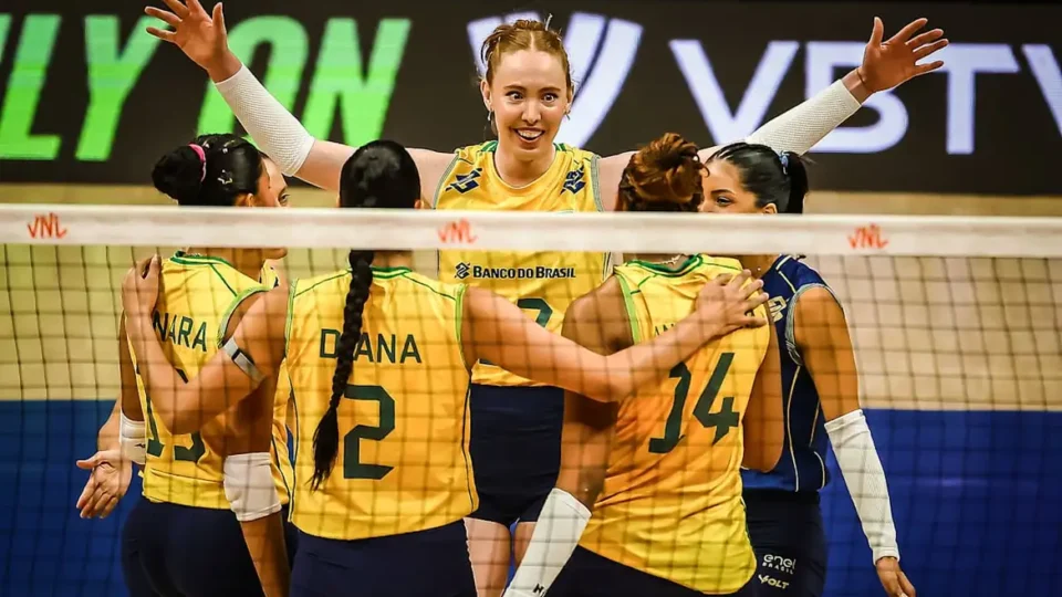Brasil mantém invencibilidade e liderança na Liga das Nações de Vôlei