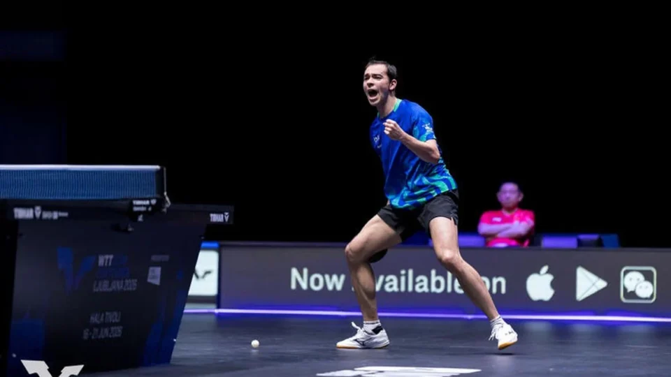 Hugo Calderano cai na final e perde chance do tri no WTT da Eslovênia